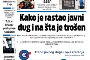 Naslovna strana "Vijesti" za 8. avgust 2023.
