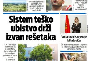 Naslovna strana "Vijesti" za 10. avgust 2023.