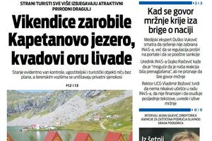 Naslovna strana "Vijesti" za 16. avgust 2023.