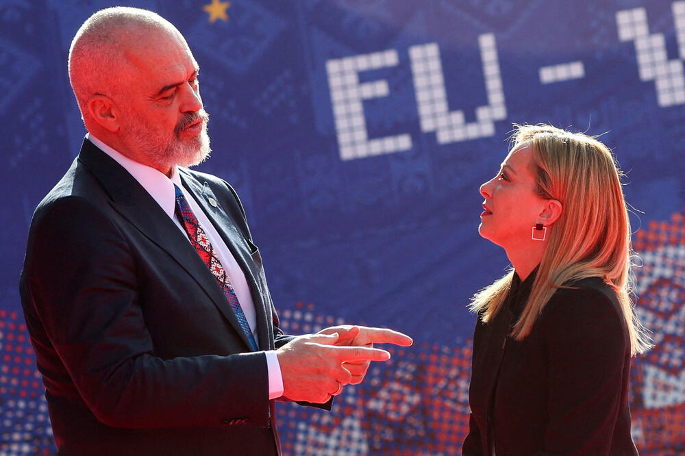 Edi Rama i Đorđa Meloni, Foto: Rojters