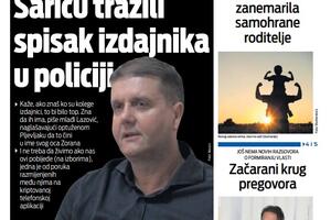 Naslovna strana "Vijesti" za 19. avgust 2023.