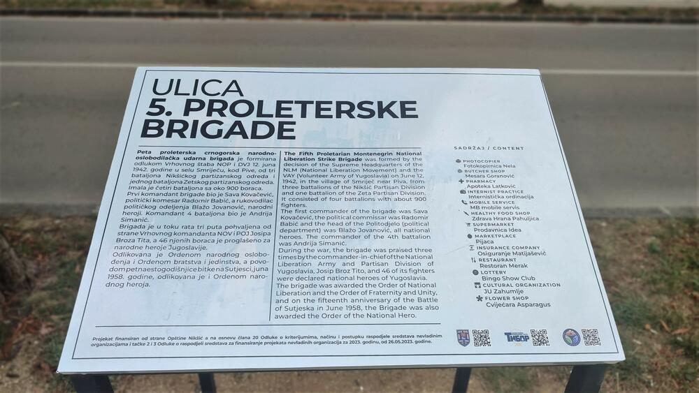 <p>Nikšićani će zahvaljujući projektu imati priliku da nauče, saznaju nešto više, ili da obnove znanje, o poznatim ličnostima, događajima, po kojima devet ulica u centru grada nose ime</p>