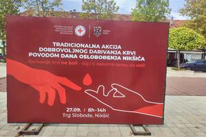 U Nikšiću 27. septembra akcija dobrovoljnog doniranja krvi