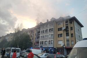Bijelo Polje: Požar na zgradi, evakuisani stanari 4. i 5. sprata,...