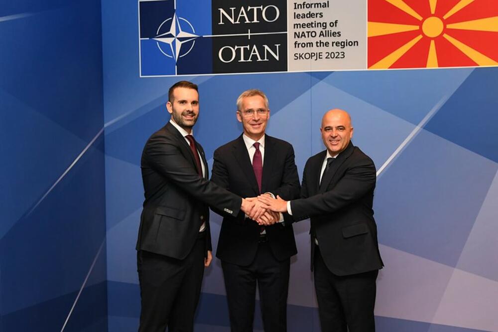 Spajić, Stoltenberg i Kovačevski, Foto: Služba za odnose sa javnošću Vlade Crne Gore