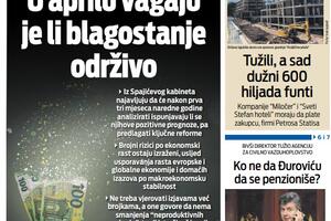 Naslovna strana "Vijesti" za 13. decembar 2023.