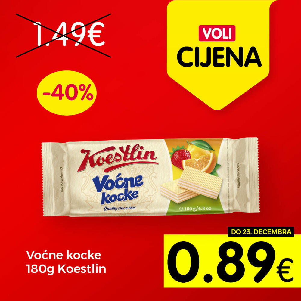 <p>Širok izbor proizvoda po najpovoljnijim cijenama na tržištu u svim Voli i Naš diskont marketima.</p>