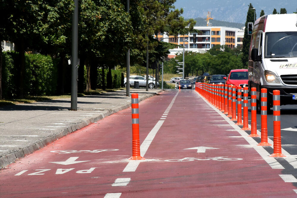 Jedna od biciklističkih staza u Podgorici, Foto: Luka Zeković