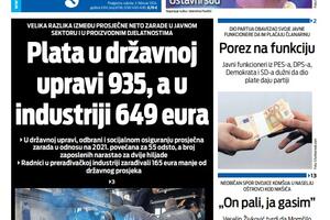 Naslovna strana "Vijesti" za 3. februar 2024.