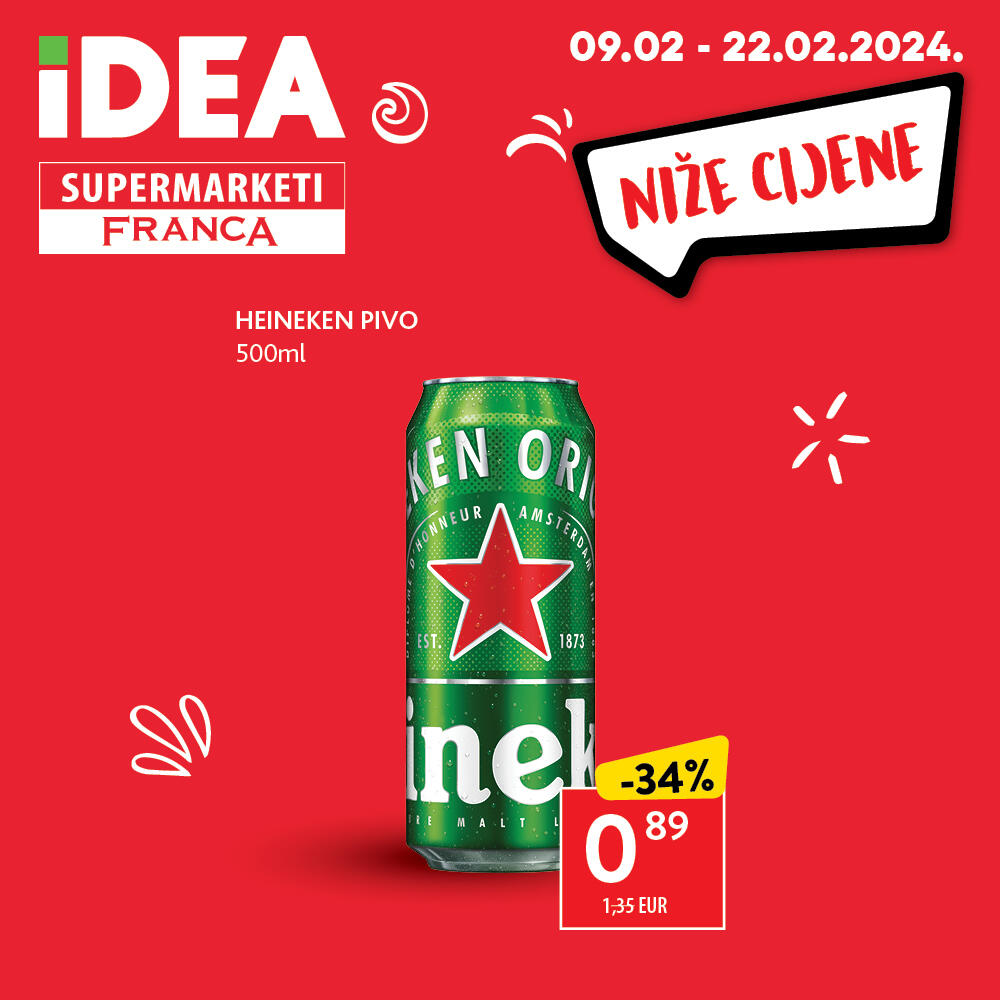 <p>Niže cijene u IDEA i Franca prodavnicama</p>