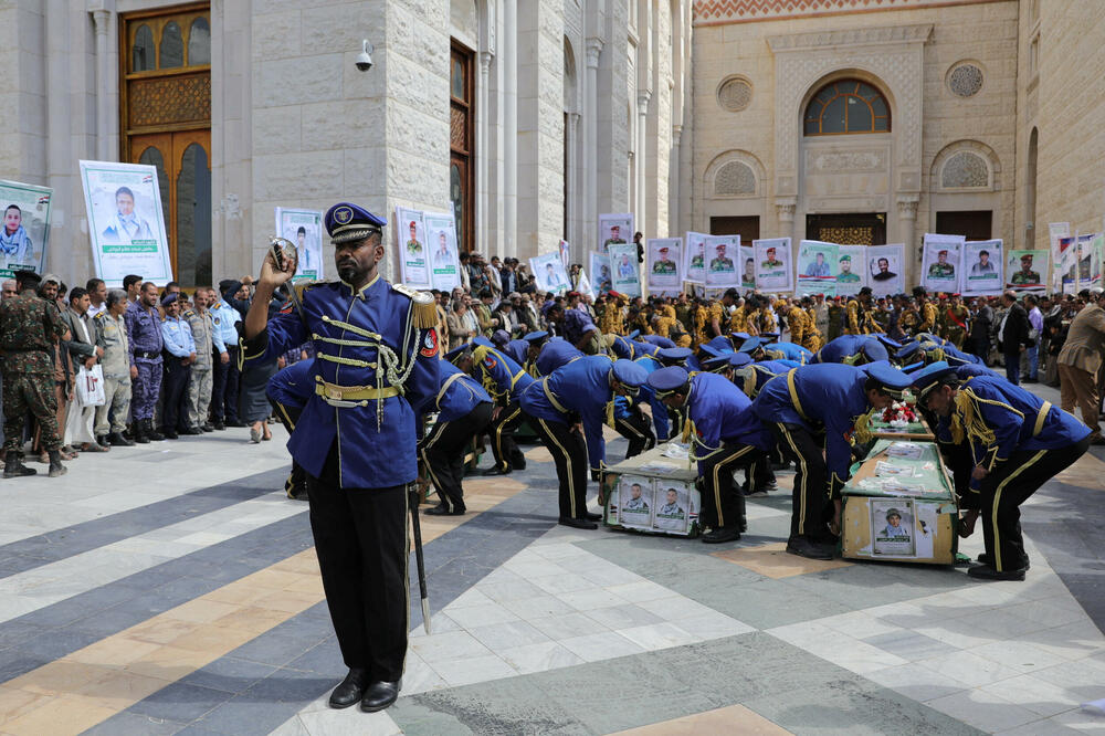 Sa sahrane ubijenih pripadnika Huta, Foto: Reuters