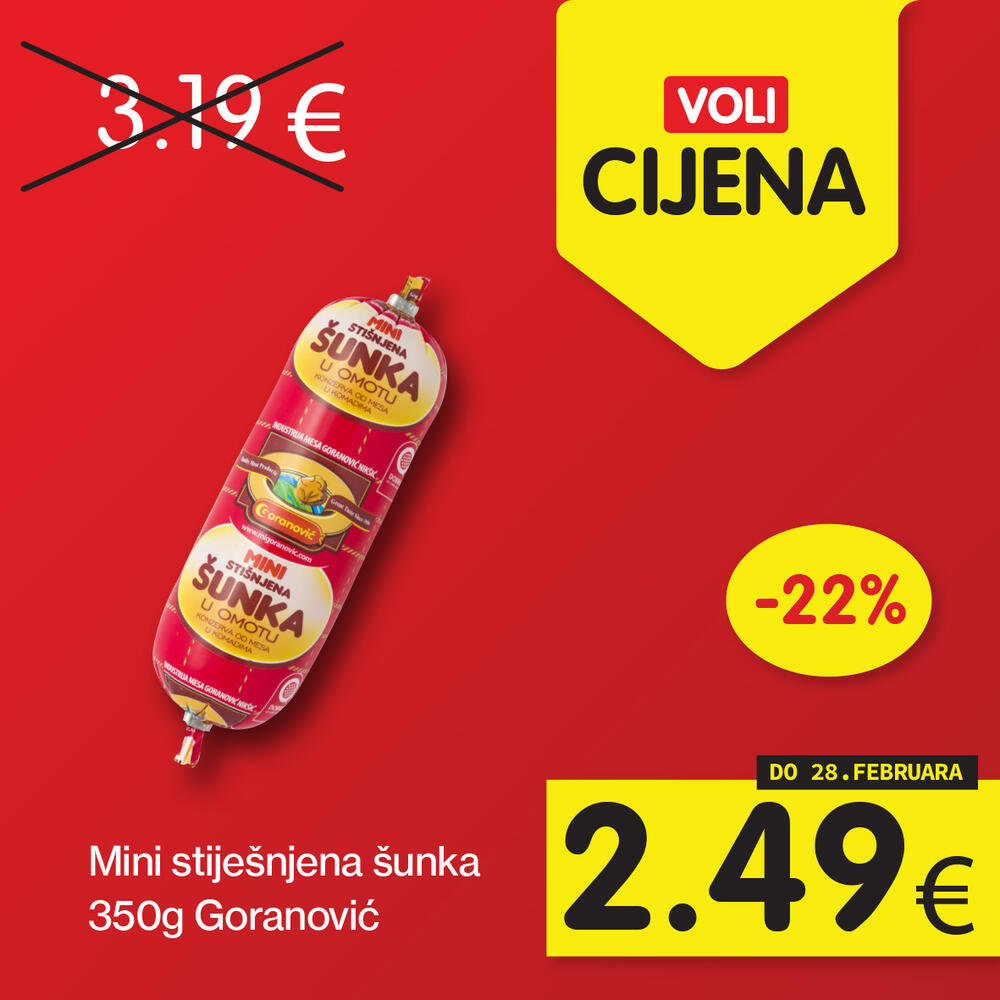 <p>Širok izbor proizvoda po najpovoljnijim cijenama na tržištu u svim Voli i Naš diskont marketima.</p>