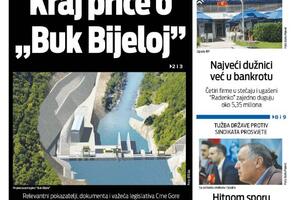 Naslovna strana "Vijesti" za 6. mart 2024.