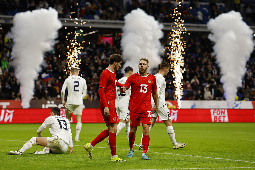 Slavlje fudbalera Rusije na stadionu Dinama u Moskvi, Foto: Reuters