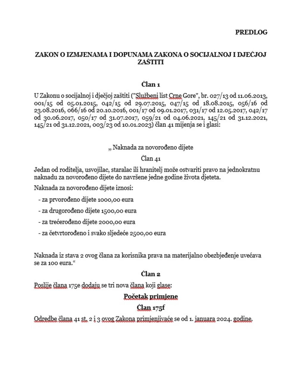 <p>Bogdanović je rekao da to predstavlja konkretnu mjeru koja treba da doprinese poboljšanju materijalnih uslova za "pokrivanje osnovnih životnih troškova svakog novorođenog djeteta, kao novog člana našeg društva"<br /> </p>