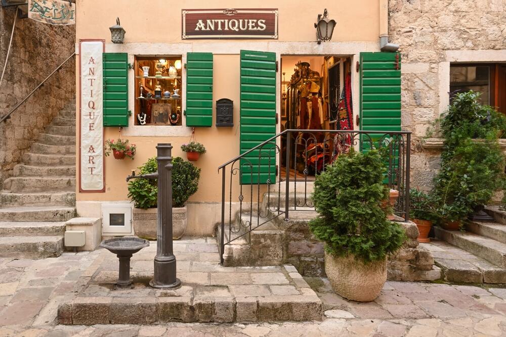 small shop in kotor old town