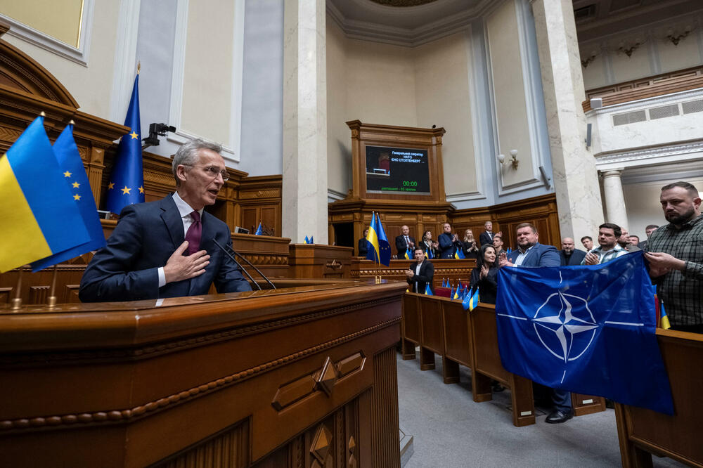 Stoltenberg se obratio ukrjinskim poslanicima, Foto: Rojters