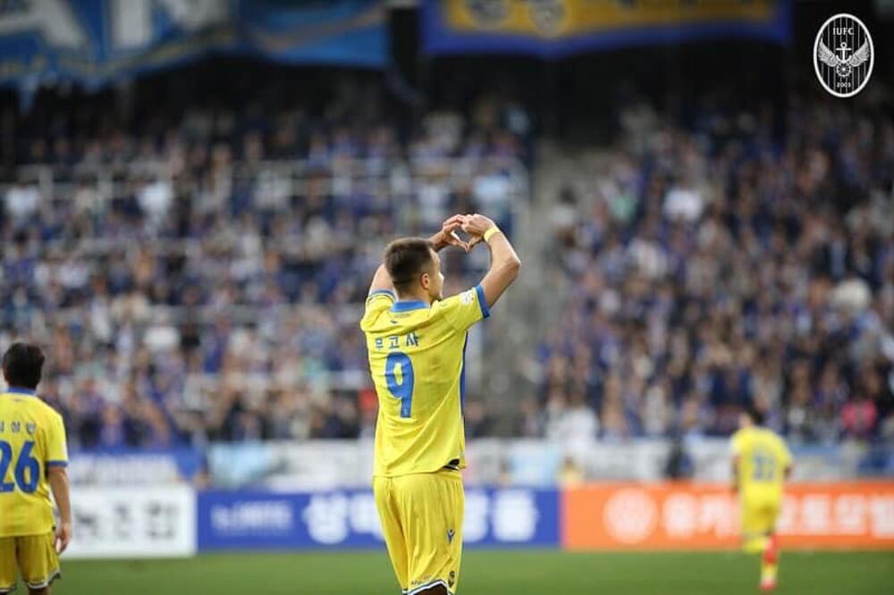 Mugoša je tek gol iza vodećeg strijelca K1 lige, Foto: Incheon United FC (Facebook)