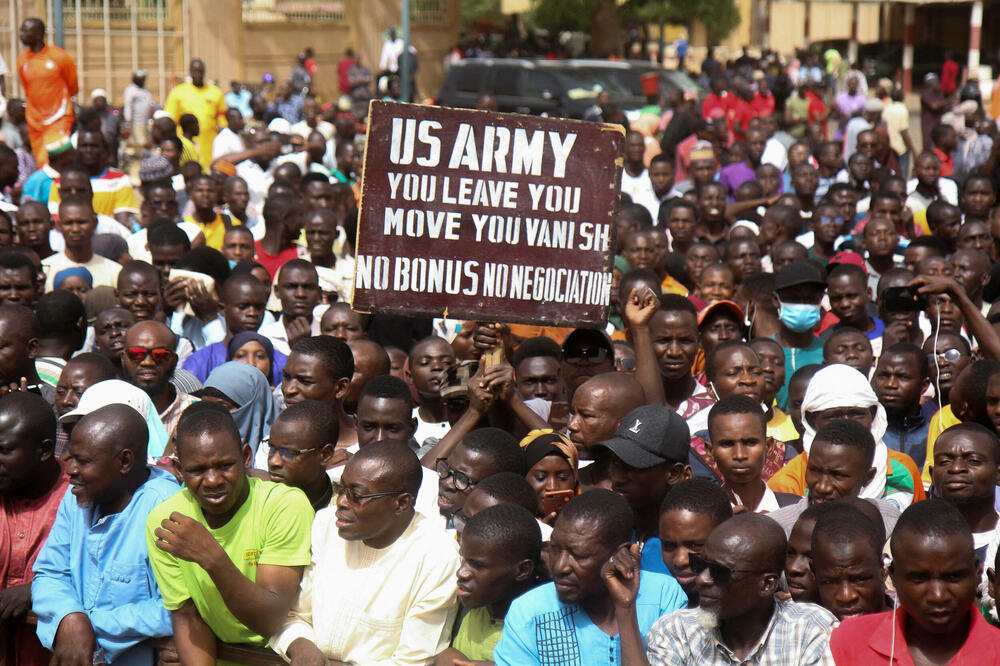 Građani Nigera protestuju protiv prisustva američke vojske u državi, Foto: Reuters