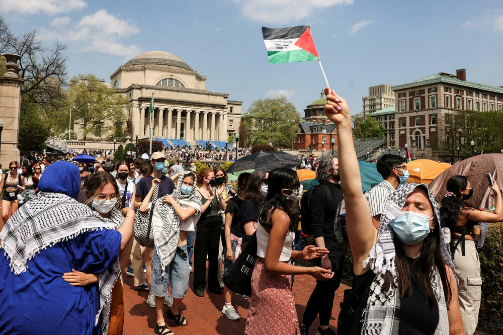 Protest na Kolumbija univerzitetu, Foto: Reuters