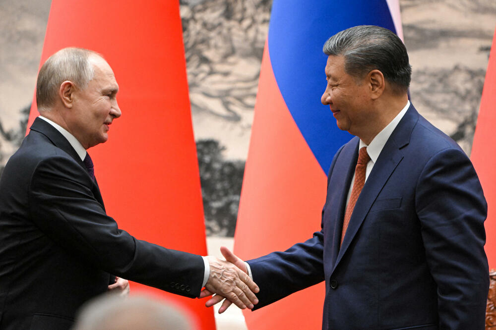 Vladimir Putin i Si Đinping u Pekingu 16. maja, Foto: Rojters