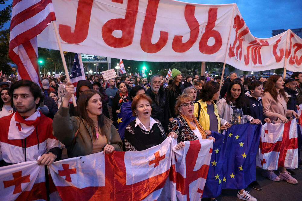 Protest u Tbilisiju zbog zakona o "stranim agentima", Foto: Reuters