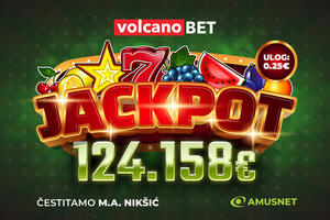 Amusnet rekordni jackpot u iznosu od 124.158€