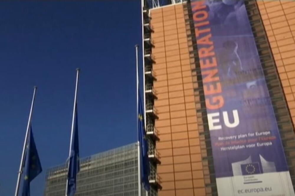 Detalj ispred institucija Evropske unije u Briselu, Foto: Screenshot/TV Vijesti