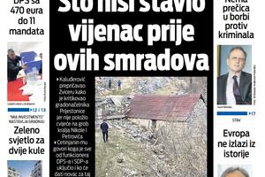 Naslovna strana "Vijesti" za 8. jun 2024.