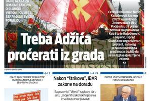 Naslovna strana "Vijesti" za 9. jun 2024.