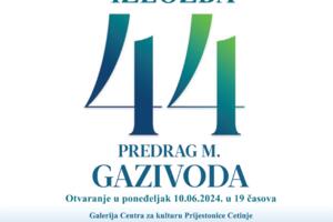 Večeras otvaranje izložbe slika Predraga Gazivode na Cetinju