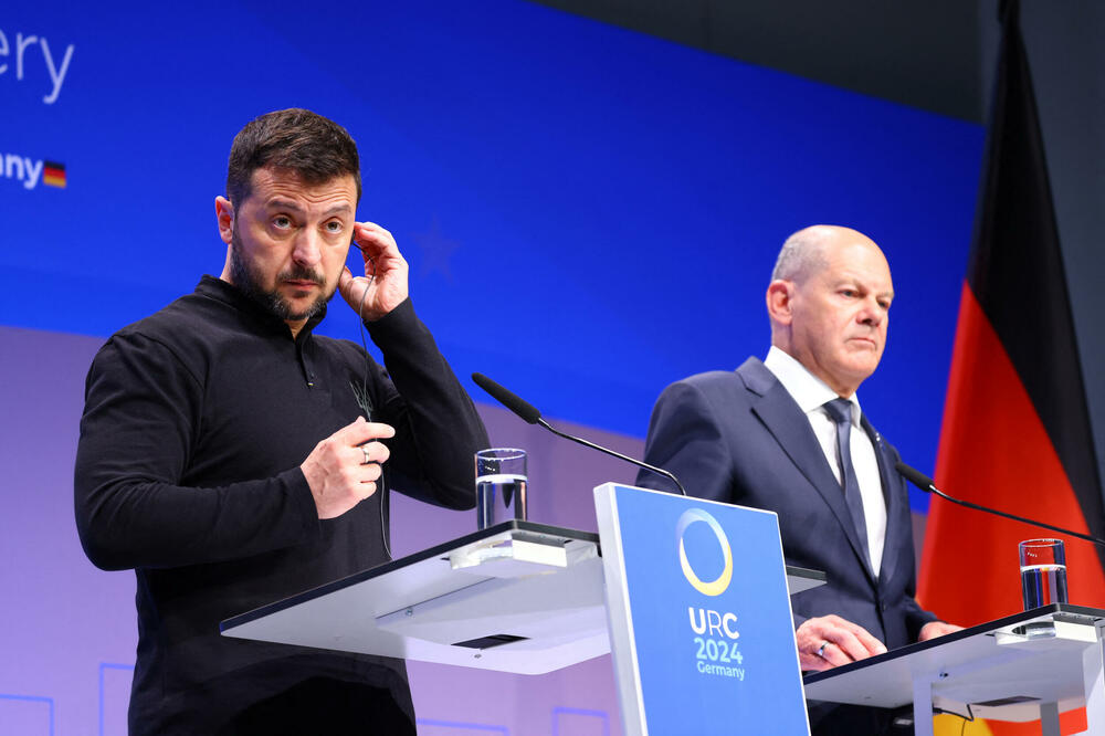 Zelenski i Šolc na konferenciji u Berlinu, Foto: Reuters