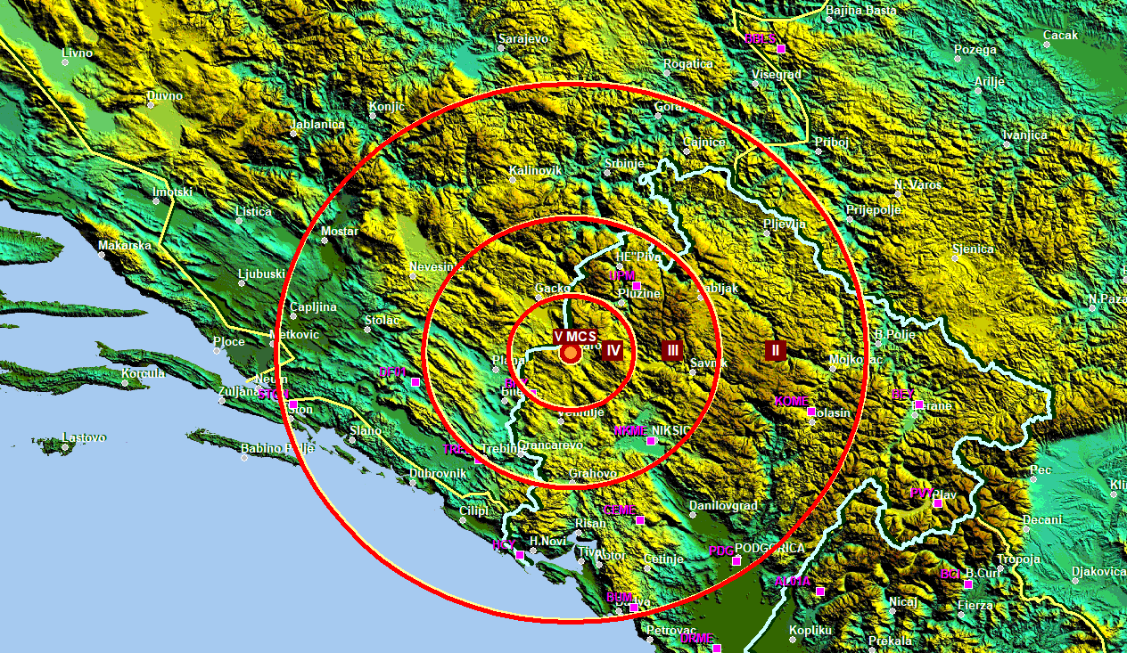 Zemljotres jačine 3,5 jedinica Rihterove skale u okolini mjesta...
