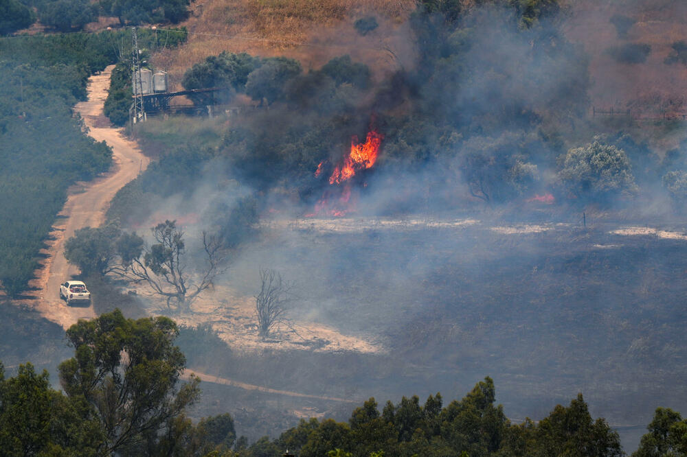 Požar na granice između Izraela i Libana nakon napada iz Libana, Foto: Reuters