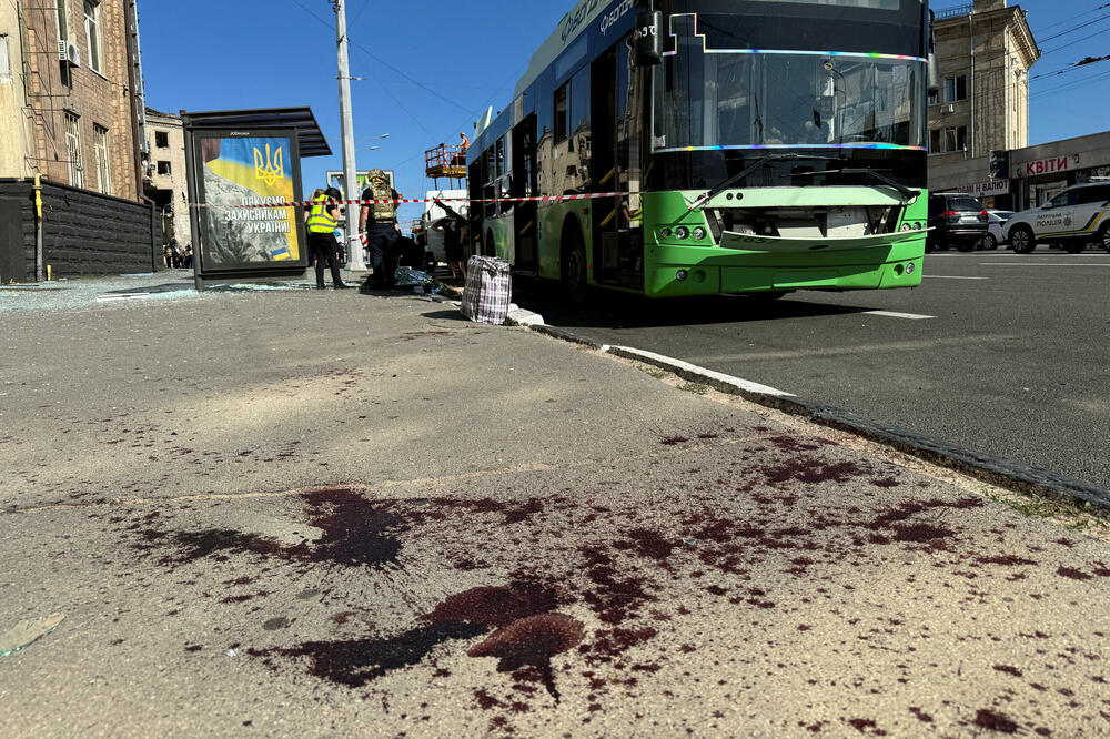 Detalj nakon jednog od prethodnih napada na Harkov, Foto: Reuters