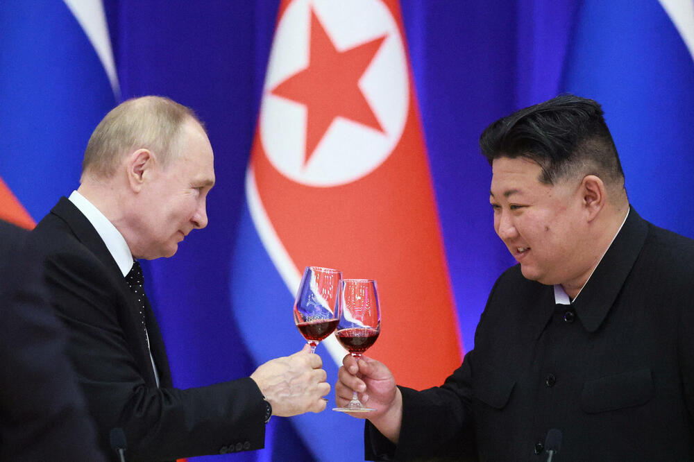 Vladimir Putin i Kim Džong Un, Foto: Reuters