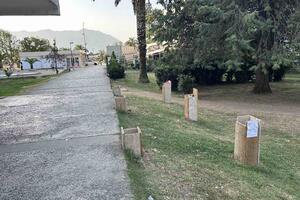 Budva: Spriječeno postavljanje kioska u parku