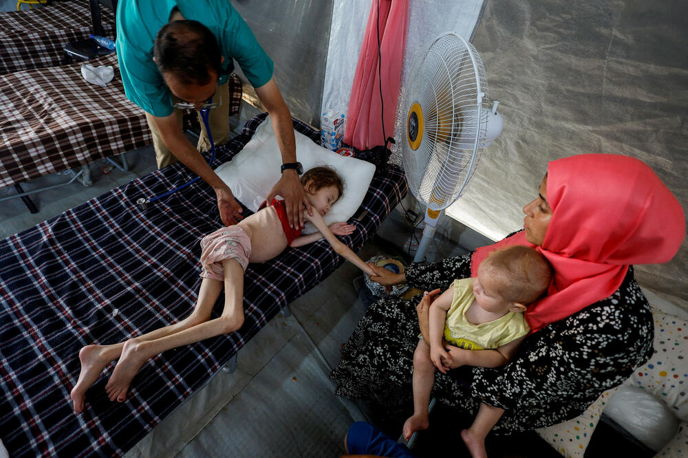 Izgladnjela djeca u bolnici u Gazi, Foto: REUTERS