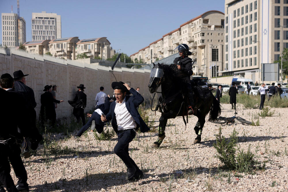 Sa protesta ultraortodoksnih Jevreja u Jerusalimu, Foto: Reuters