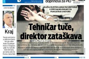 Naslovna strana "Vijesti" za 2. jul 2024.