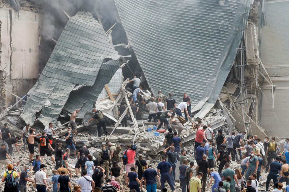 Dječja bolnica u Kijevu nakon ruskog raketnog napada, Foto: REUTERS