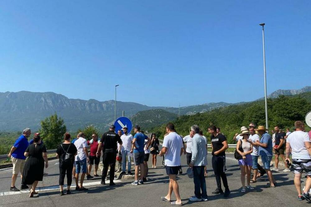 Sa blokade tunela 13. jula, Foto: Marija Pešić