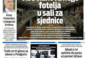 Naslovna strana "Vijesti" za 23. jul 2024.