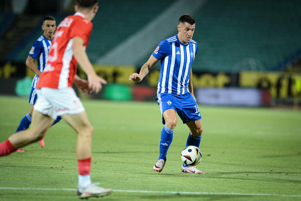 Grbić tokom prvog meča u Sofiji, Foto: FK Budućnost/Rusmin Radič