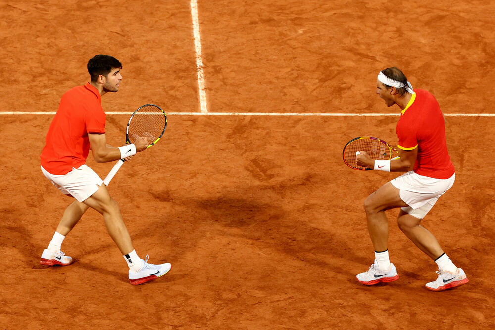 Alkaras i Nadal tokom prvoh meča na OI, Foto: Reuters