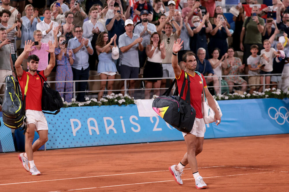 Oproštaj od Pariza: Nadal i Alkaras, Foto: Reuters