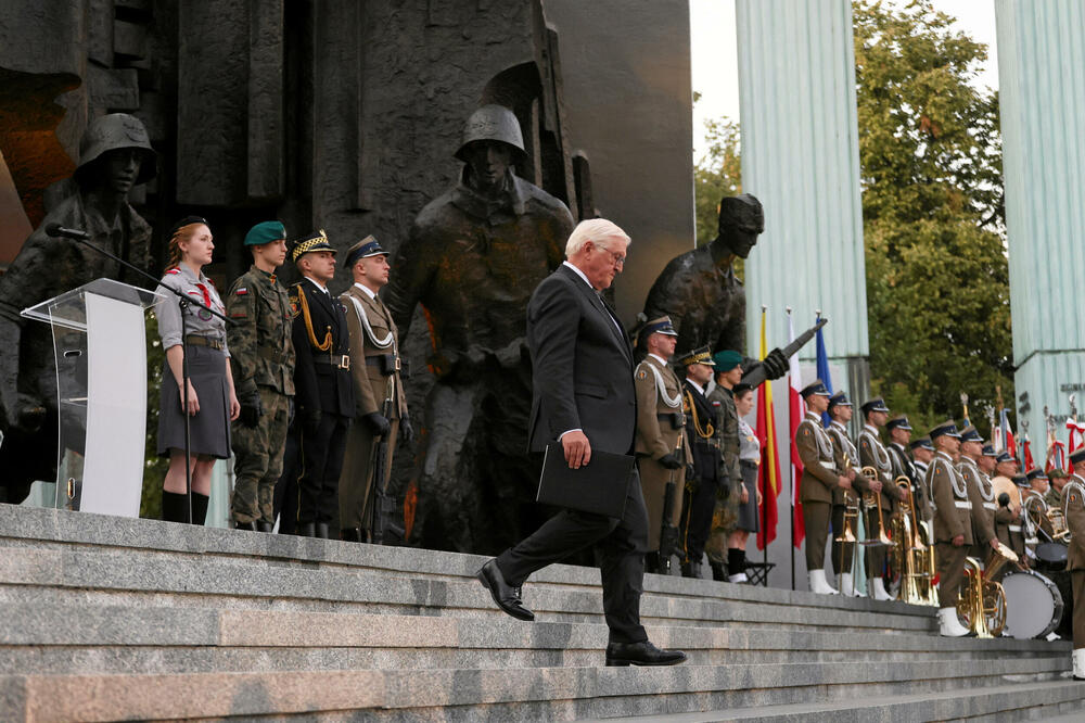 Njemački predsjednik Frank-Valter Štajnmajer na obilježevanju 80. godišnjice Varšavskog ustanka, Foto: Reuters