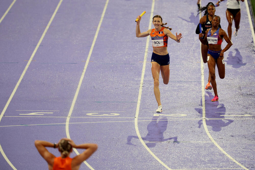 Femke Bol na cilju, Foto: Reuters