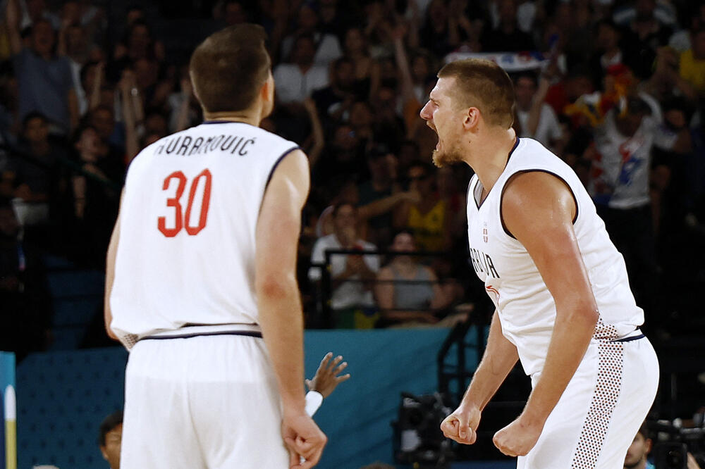 Još jednom držao čas: Jokić tokom meča sa Australijom, Foto: Reuters