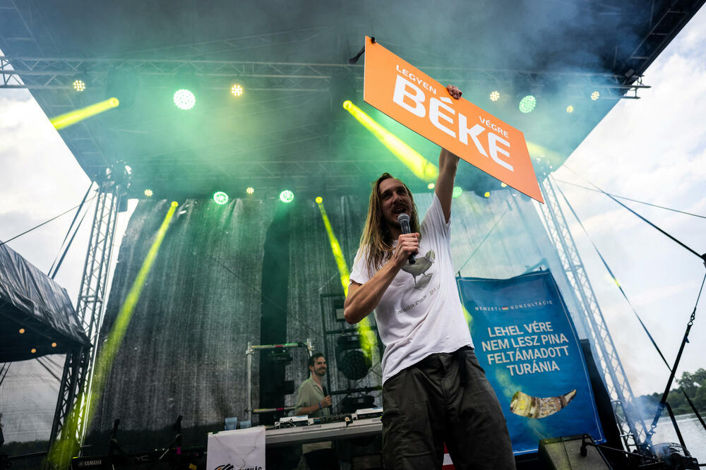 Mađarski reper De:Nash na Bankito festivalu u Mađarskoj 12. jula, Foto: Rojters